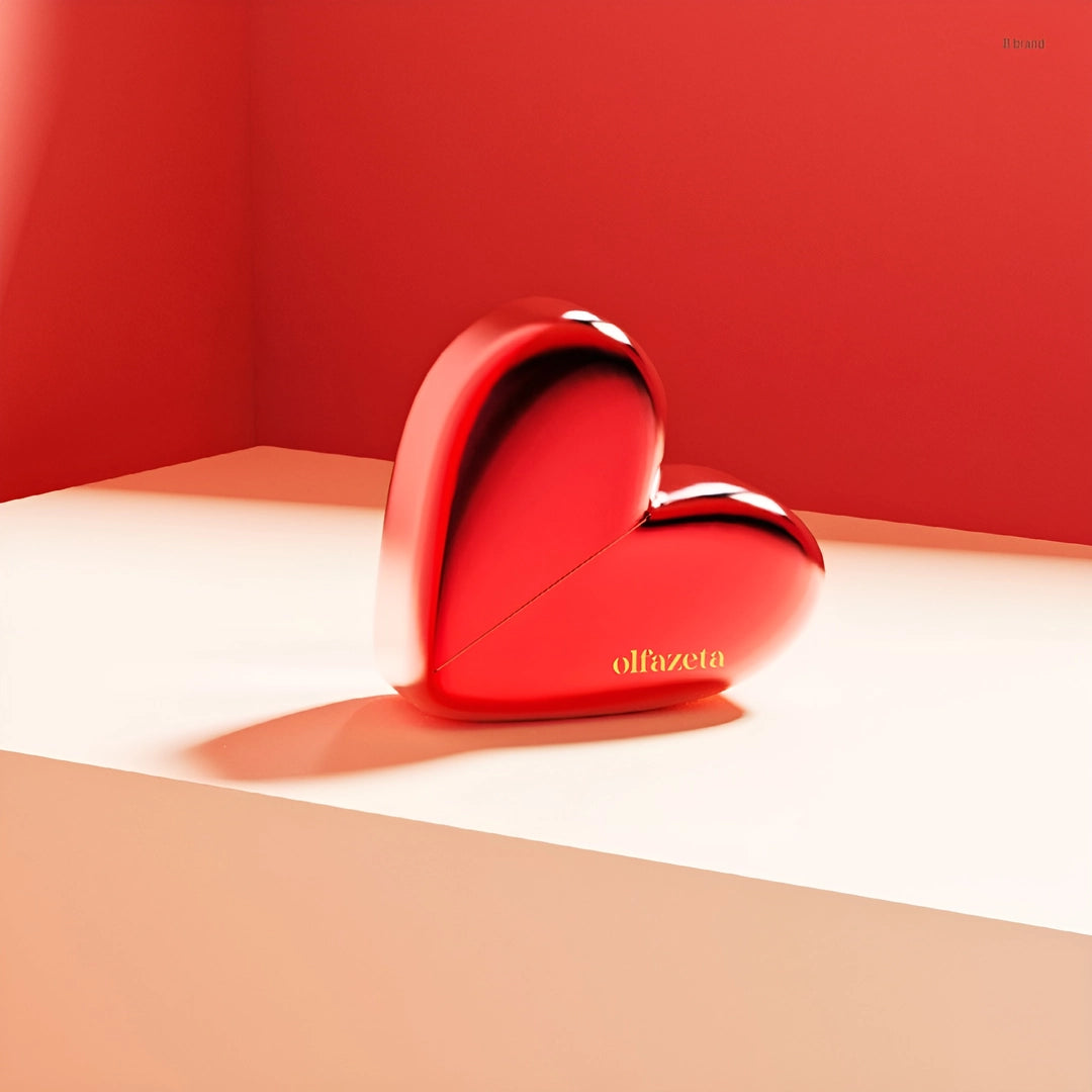 Olfazeta by Chogan - Parfum Scented Love 25 – édition limitée Saint-Valentin en flacon cœur 25 ml rouge - cadeau romantique à offrir, commandez en ligne dès maintenant