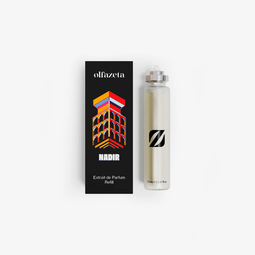 Crna kutija Olfazeta by Chogan Nadir 10 Years Edition sa šarenom ilustracijom i punjenjem Extrait de Parfum 15 mL